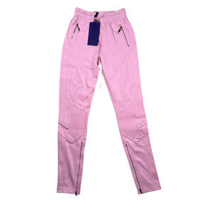 Guapi Mens Moto Skinny Pants 28 NWT Light Pink Stacked Zip Hem Streetwear